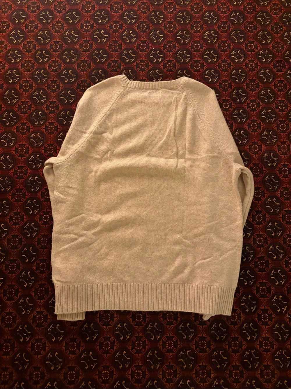 J. Crew Men's Light Cream Crewneck Sweater